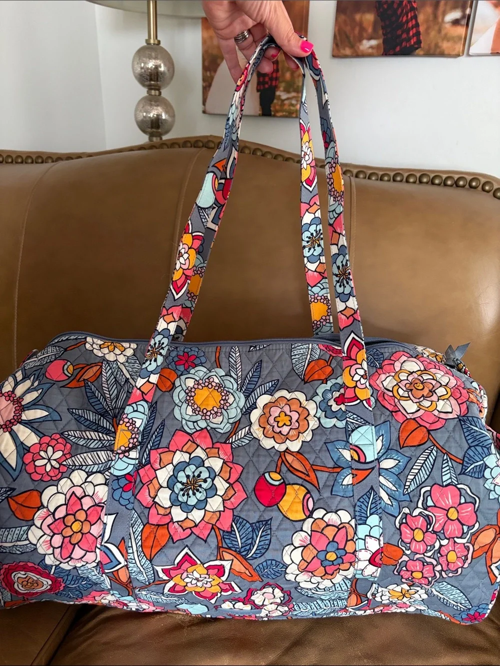 Vera Bradley Blue Floral Quilted Bag